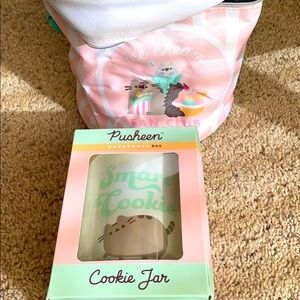Pusheen Desserts Bundle (Smart Cookie Jar, Collapsible Cooler Bag) New